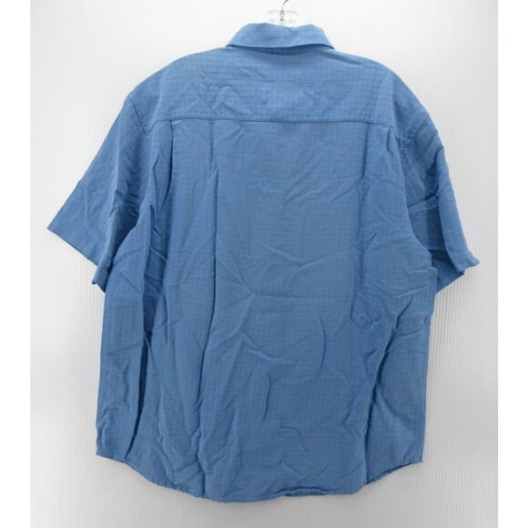 Toscano Shirt XL Silk Button Up Check Camp Pocket Breathable Collared - Picture 6 of 10